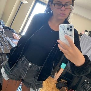 Splendid velvet bomber jacket